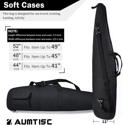 Soft Rifle Gun Case, 41/45/49 Inch Shotgun Carrying Bag for Scoped Rifles with Adjustable Shoulder Sling
